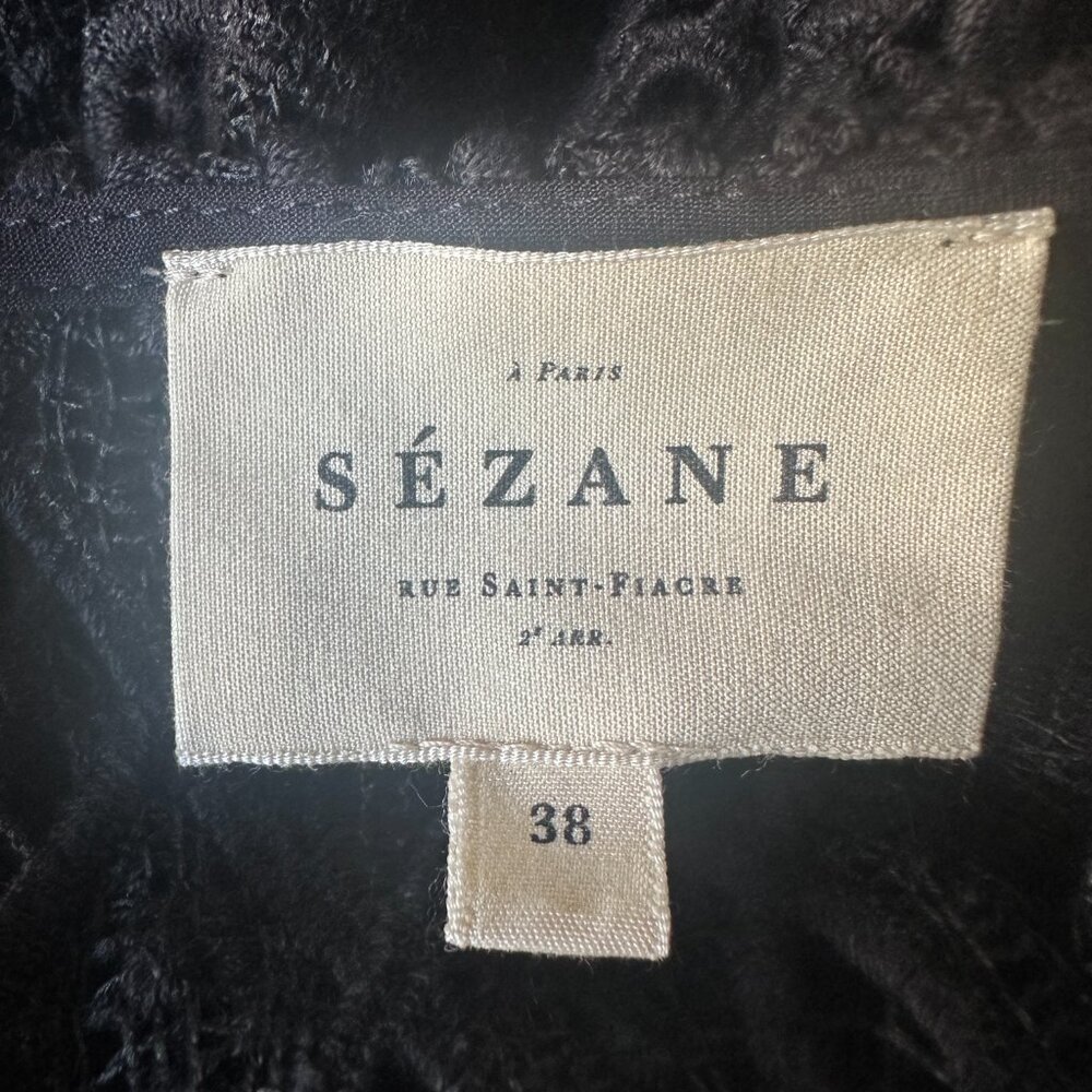 Sézane Salina blouse in black ~ size FR38, pre-owned! - Picture 5 of 7
